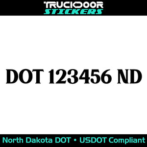 usdot decal North Dakota