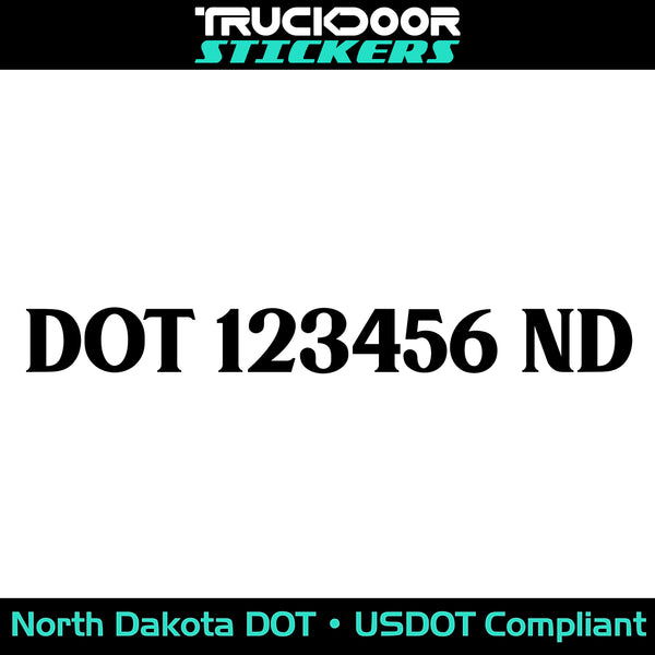 usdot decal North Dakota