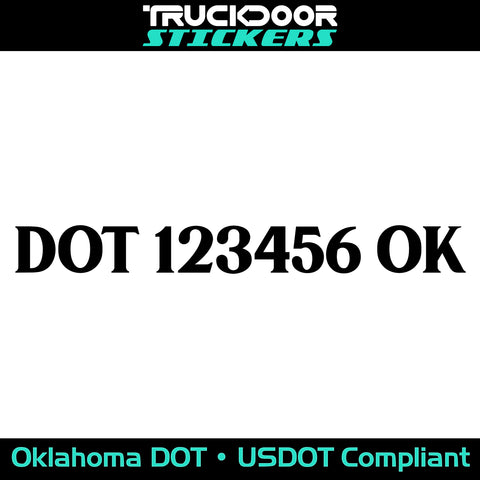 usdot decal Oklahoma