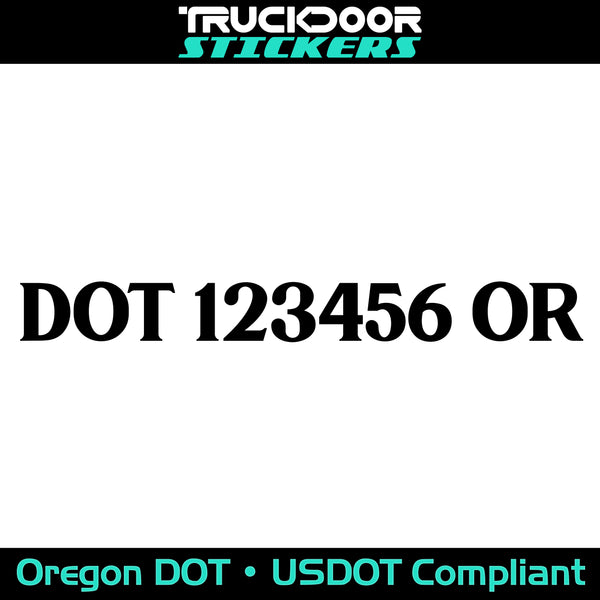 usdot decal oregon