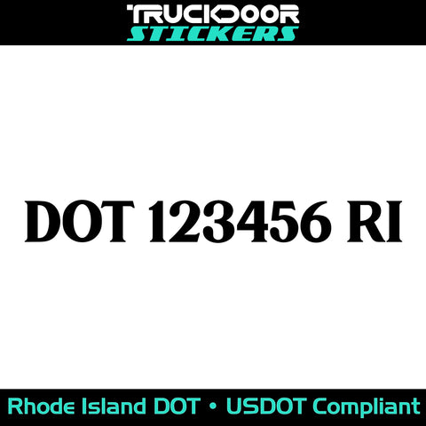 Rhode Island usdot decal