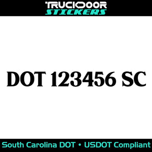 usdot decal South Carolina