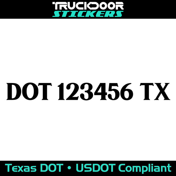 usdot decal texas