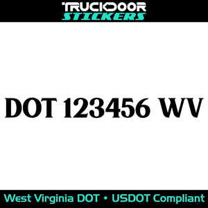 usdot decal West Virginia