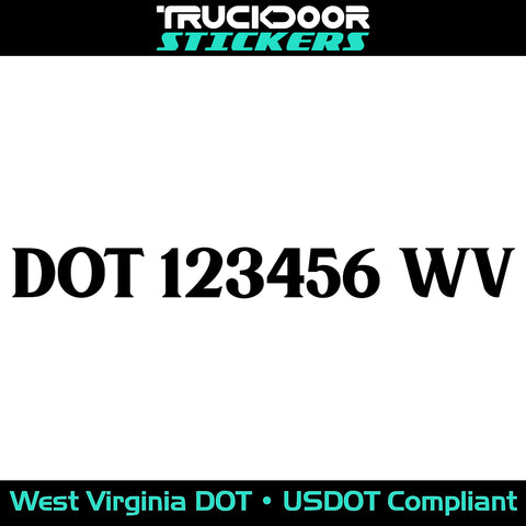 usdot decal West Virginia