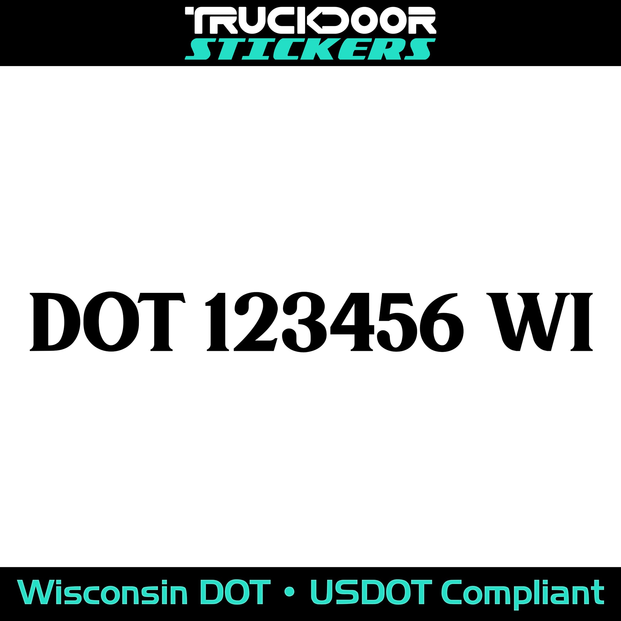 USDOT Number Sticker Wisconsin (WI) (Set of 2) – USDOT NUMBER STICKERS